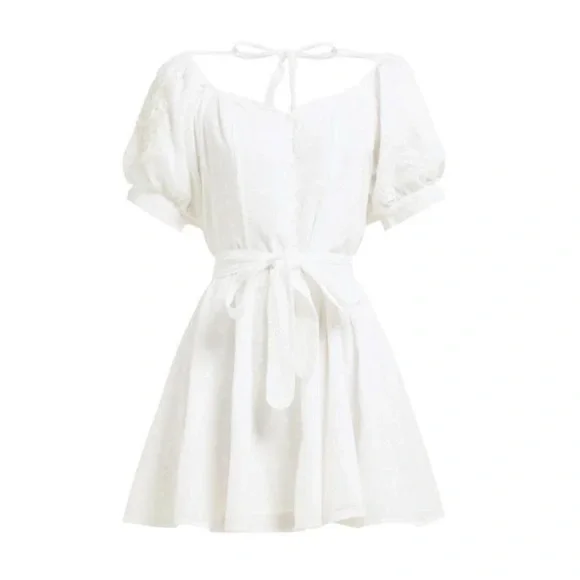 knee length dresses for ladies Innika Choo Mini Smock Dress in Peach - Supernomad - Supernomad